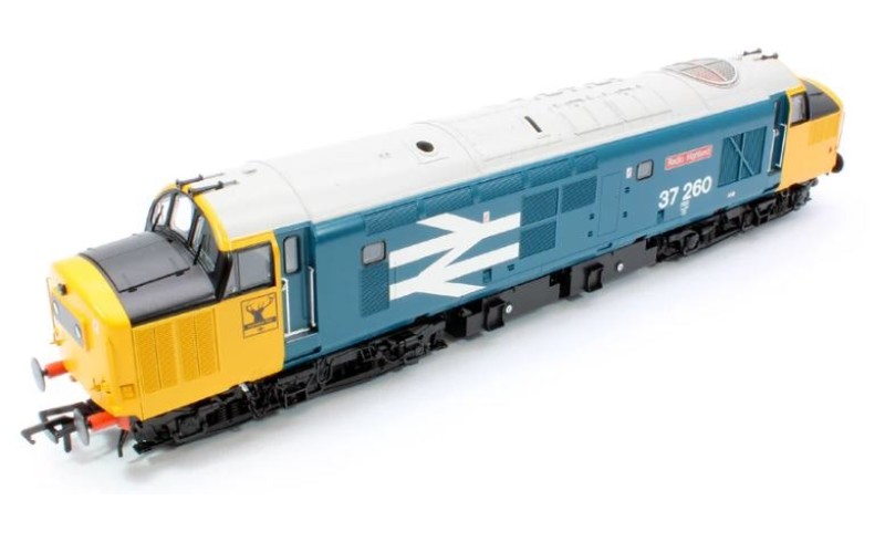 Bachmann 35-309SFX - Class 37/0 Centre Headcode 37260 'Radio Highland' BR Blue (Large Logo)